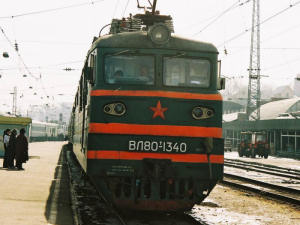 Tåg på Transsibiriska järnvägen
